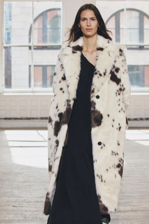 ABRIGO EFECTO PELO ESTAMPADO ANIMAL ZW COLLECTION