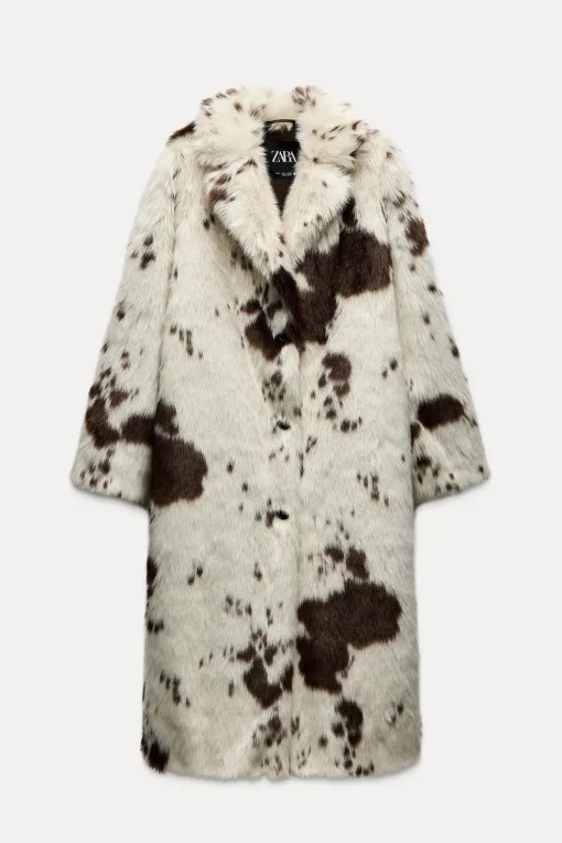 ABRIGO EFECTO PELO ESTAMPADO ANIMAL ZW COLLECTION
