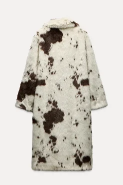ABRIGO EFECTO PELO ESTAMPADO ANIMAL ZW COLLECTION