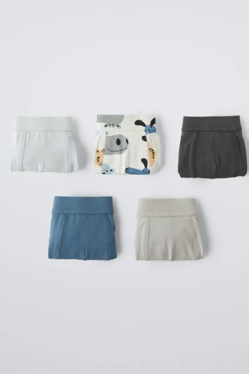 3-6 AÑOS/ PACK DE CINCO BOXERS ANIMALES