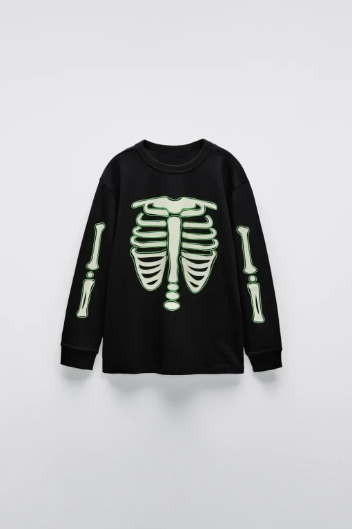 2-6 AÑOS/ PIJAMA ESQUELETO GLOW IN THE DARK