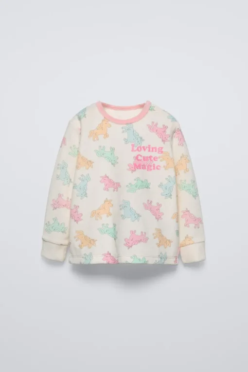 2-6 AÑOS/ PIJAMA VELOUR UNICORNIOS