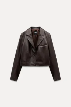 BLAZER CORTA PIEL 100% ZW COLLECTION