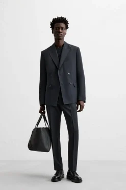 BLAZER CRUZADA TRAJE LINO - ALGODÓN