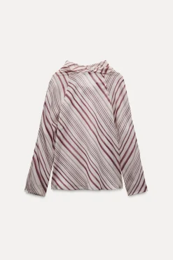 BLUSA DRAPEADA RAYAS ZW COLLECTION