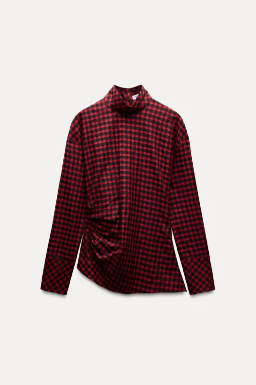 BLUSA FRUNCE CUADROS ZW COLLECTION