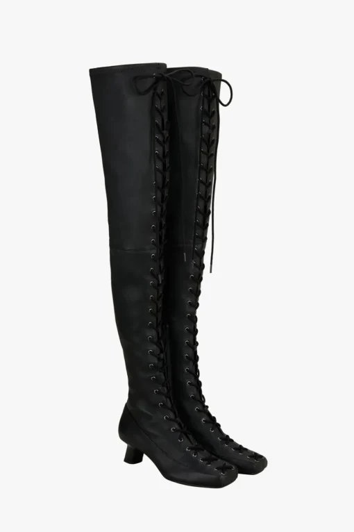 BOTA TACÓN ACORDONADA PIEL X STEFANO PILATI