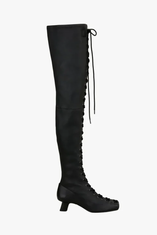 BOTA TACÓN ACORDONADA PIEL X STEFANO PILATI