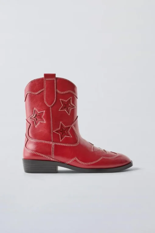 BOTÍN COWBOY ESTRELLAS MONOCOLOR