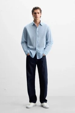 CAMISA ALGODÓN - SEDA RAYAS