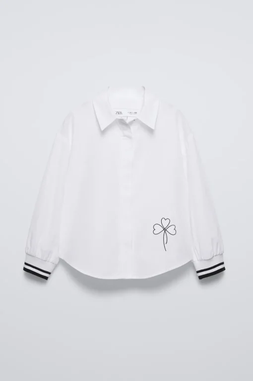 CAMISA BORDADO PUÑO RIB