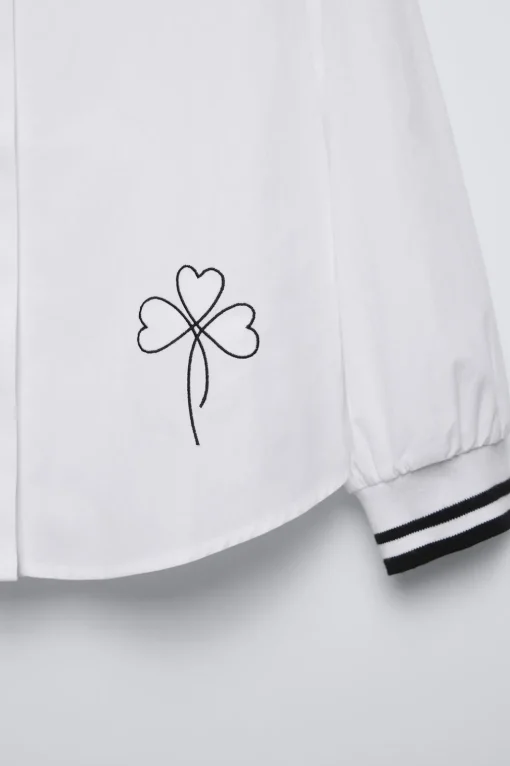 CAMISA BORDADO PUÑO RIB