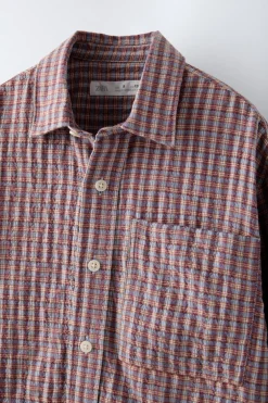 CAMISA CUADRADITOS SEERSUCKER