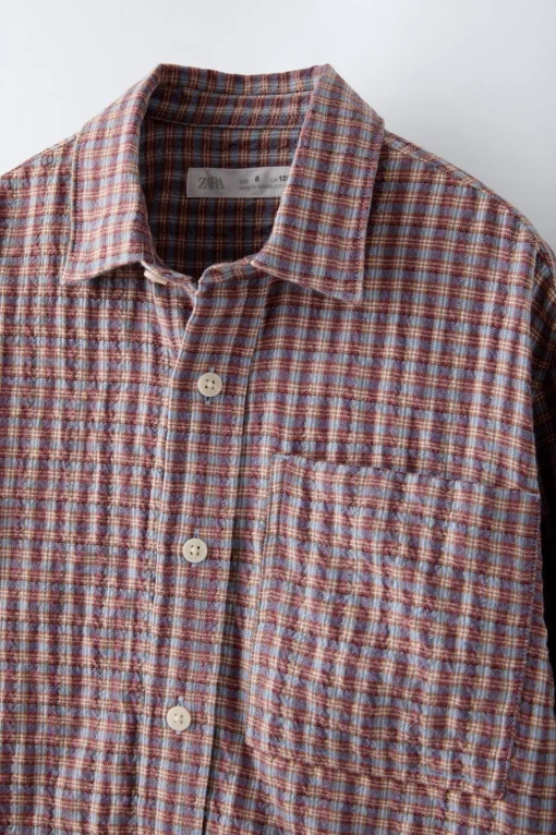 CAMISA CUADRADITOS SEERSUCKER