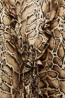 CAMISA ESTAMPADO ANIMAL VOLANTES