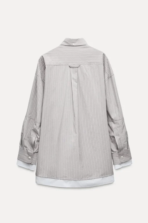 CAMISA OVERSIZE POPELÍN PUÑO DOBLE