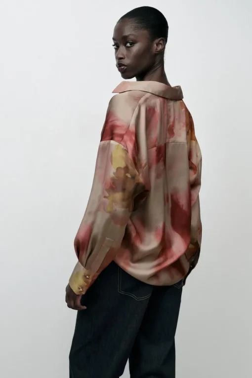 CAMISA SATINADA ESTAMPADO TIE DYE