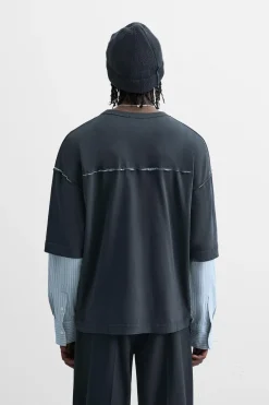 CAMISETA MANGA COMBINADA