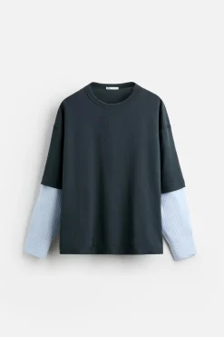 CAMISETA MANGA COMBINADA