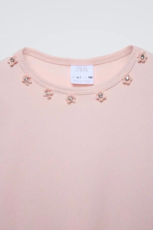 CAMISETA RIB FLORES