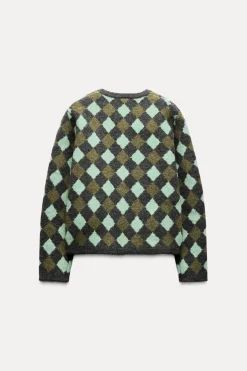 CHAQUETA PUNTO JACQUARD ROMBOS