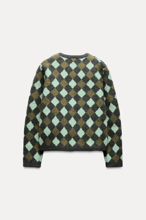 CHAQUETA PUNTO JACQUARD ROMBOS