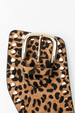 CINTURÓN FAJÍN PIEL TACHAS ESTAMPADO ANIMAL