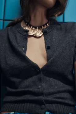 COLLAR CORDÓN MEDALLAS