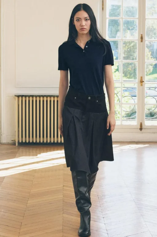 FALDA DENIM COMBINADA ZW COLLECTION