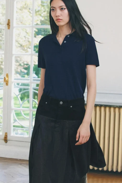 FALDA DENIM COMBINADA ZW COLLECTION