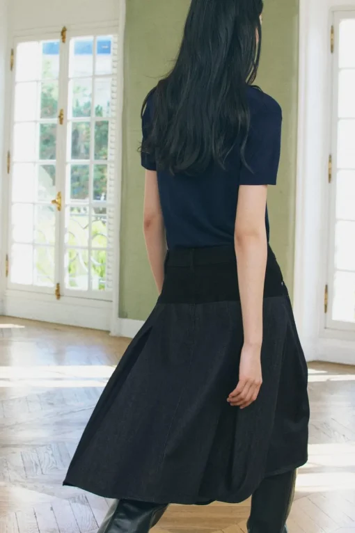 FALDA DENIM COMBINADA ZW COLLECTION