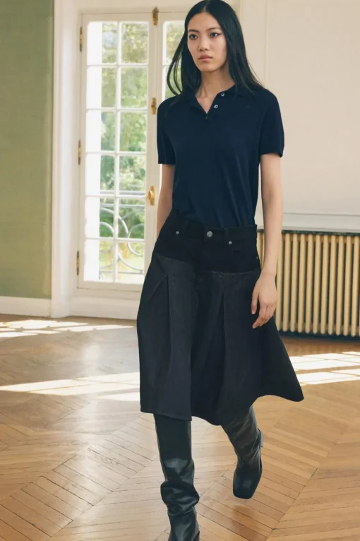 FALDA DENIM COMBINADA ZW COLLECTION