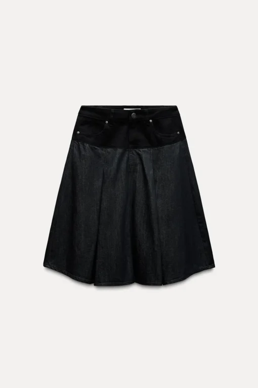 FALDA DENIM COMBINADA ZW COLLECTION