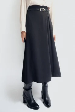 FALDA MIDI CINTURÓN