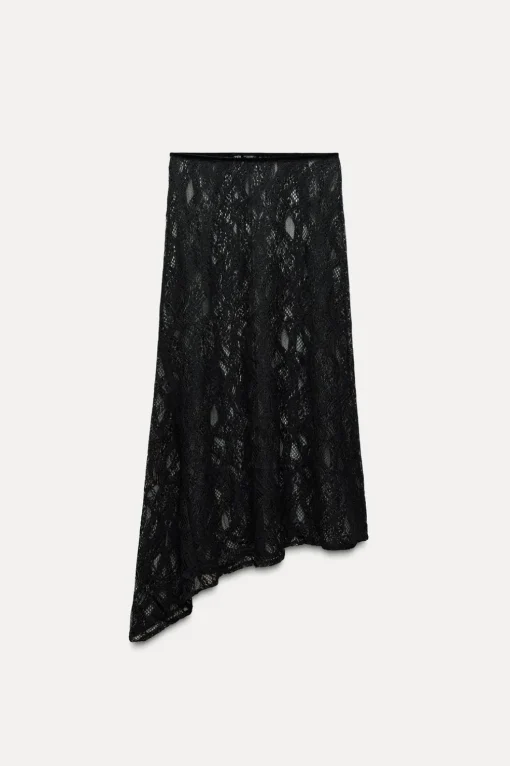 FALDA MIDI ENCAJE