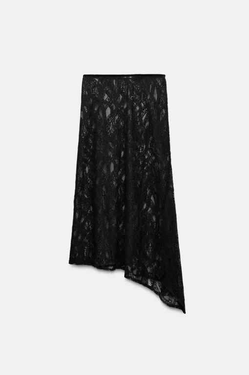 FALDA MIDI ENCAJE