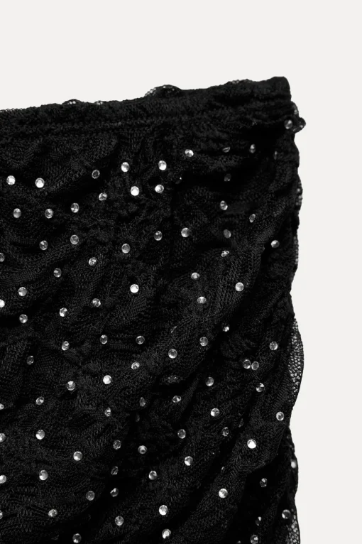 FALDA MIDI ENCAJE JOYAS