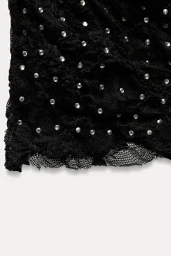 FALDA MIDI ENCAJE JOYAS