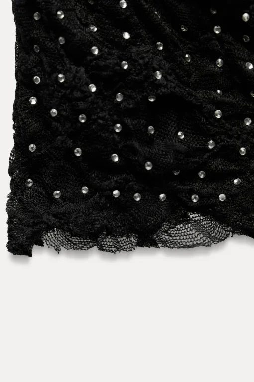 FALDA MIDI ENCAJE JOYAS