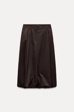 FALDA MIDI GLOBO PINZAS