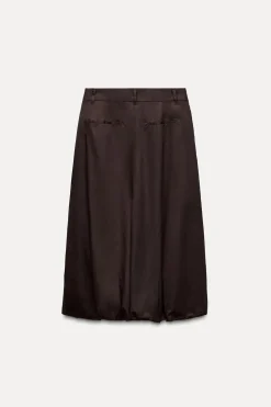 FALDA MIDI GLOBO PINZAS
