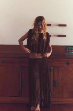 FALDA MIDI PLISADA