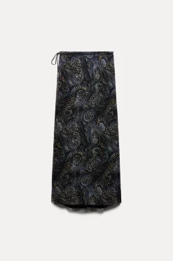 FALDA MIDI TUL ESTAMPADO