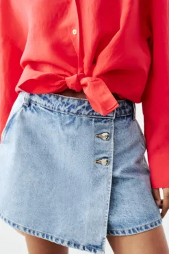 FALDA PANTALÓN Z1975 DENIM CRUZADA