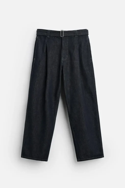 JEANS PLIEGUES CINTURÓN
