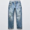 JEANS STRAIGHT ROTOS