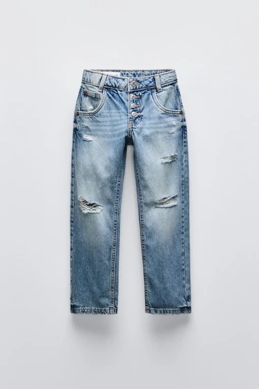 JEANS STRAIGHT ROTOS