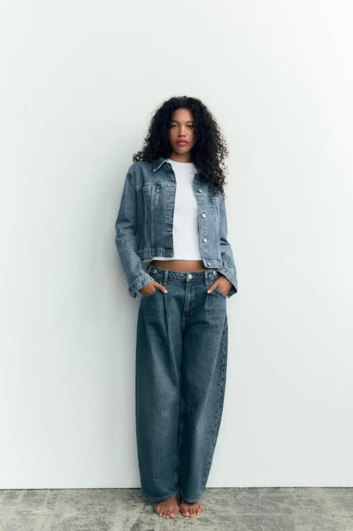 JEANS TRF BALLOON CROPPED TIRO MEDIO