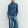 JEANS TRF RELAXED OVERSIZE TIRO MEDIO