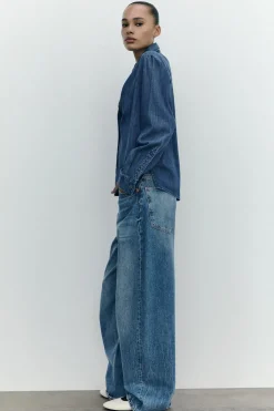 JEANS TRF RELAXED OVERSIZE TIRO MEDIO